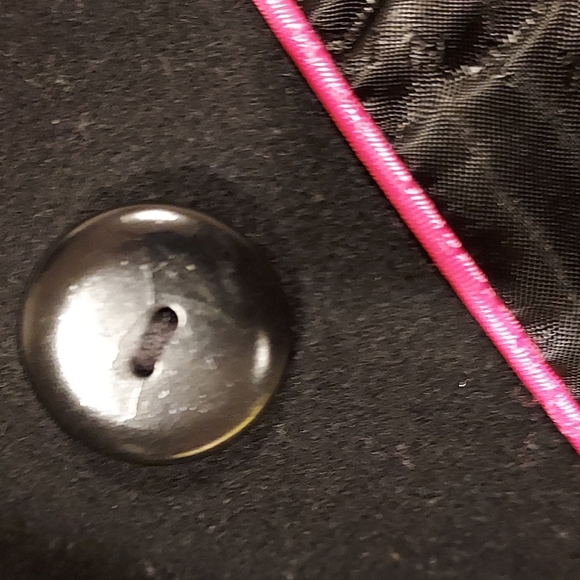 Women's Size 0 Trina Turk Fine Lambswool Blend Double Breasted Pea Coat Black - Picture 8 of 15